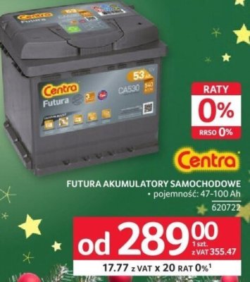 FUTURA akumulatory samochodowe promocja w Selgros