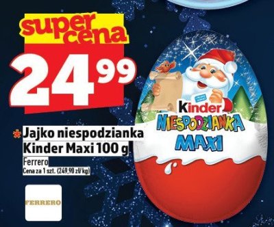 Jajko niespodzianka Kinder Maxi 100 g promocja w TOPAZ