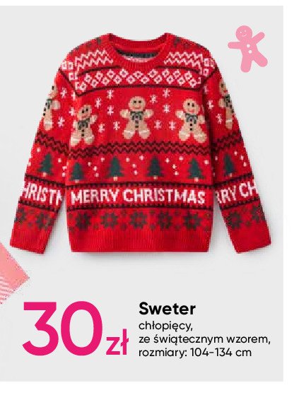 Sweter chłopięcy świąteczny 104-134 cm promocja