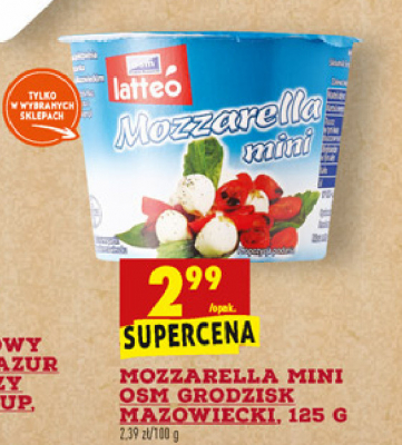 Mini kulki mozzarelli Latteo promocja