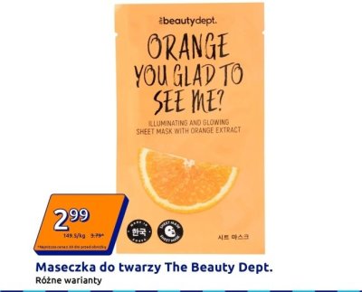 Maseczka do twarzy The Beauty Dept. promocja w Action