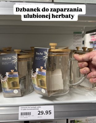 Dzbanek do herbaty szkło borokrzemowe 1000ml promocja w Action
