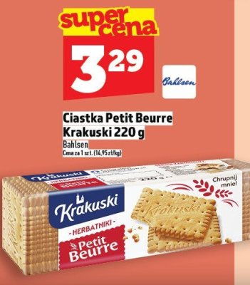 Ciastka Petit Beurre Krakuski 220g promocja w TOPAZ