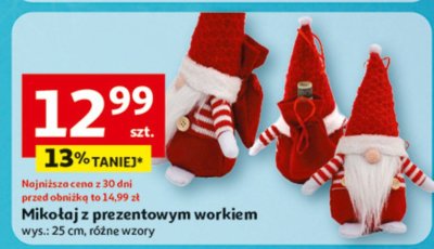 Mikołaj z prezentowym workiem promocja w Auchan