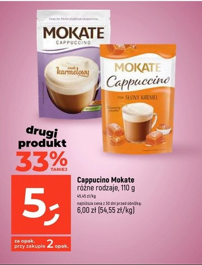 Cappuccino karmelowe Mokate cappuccino promocja