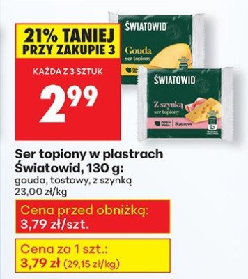 Ser topiony w plastrach gouda promocja w Biedronka