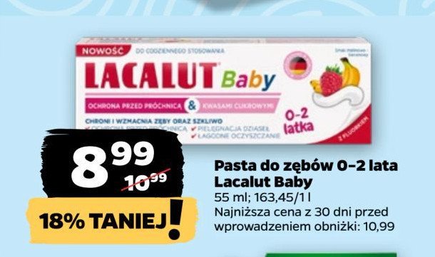 Pasta do zębów 0-2 Lacalut baby promocja w Netto