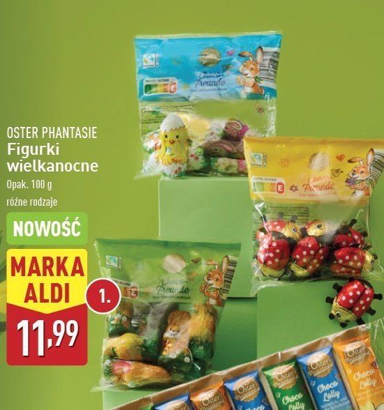 Zwierzątka czekoladowe - biedronki Oster phantasie promocja w Aldi