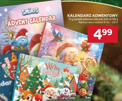 Kalendarz adwentowy Smurfs promocja w Stokrotka