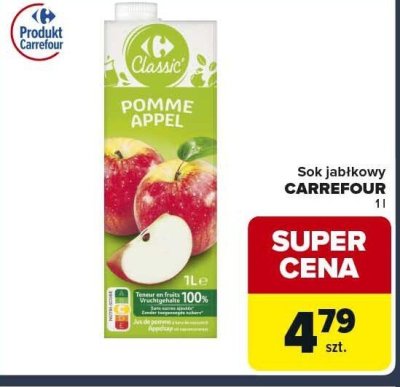 Sok jabłkowy Carrefour Classic promocja w Globi