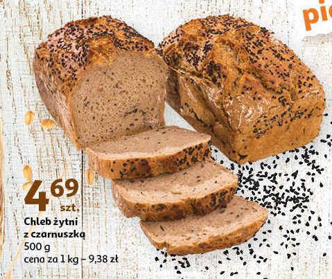 Chleb żytni z czarnuszką Auchan promocja