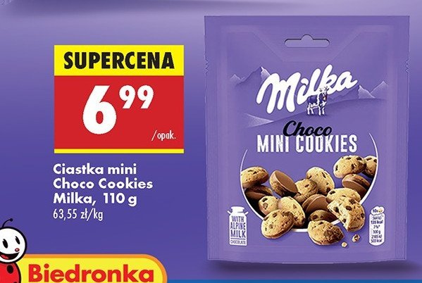 Ciastka mini Milka promocja w Biedronka