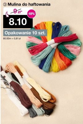 Mulina do haftowania, opakowanie 10 szt. promocja w Woolworth