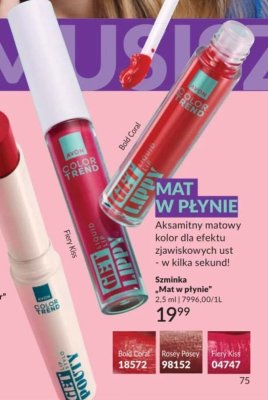 Szminka Mat w płynie Fiery Kiss promocja w AVON