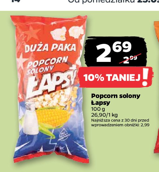 Popcorn solony 艁apsy promocja