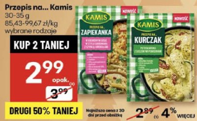 Przepis na... Kamis wybrane rodzaje promocja w Delikatesy Centrum