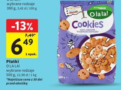 Płatki O LA LA! Cookies promocja w Intermarche