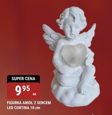 Figurka anioł z sercem LED Cortina 10 cm promocja w bi1