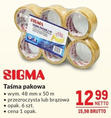 Taśma pakowa Sigma promocja w Makro