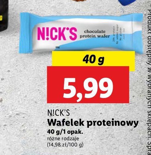 Wafelek chocolate N!ck's promocja