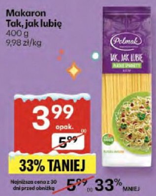 Makaron Tak, jak lubię promocja w Delikatesy Centrum