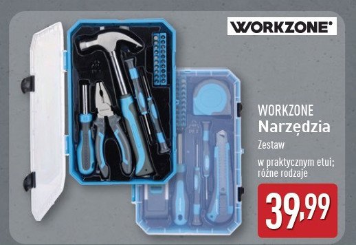 Narzędzia w etui WORKZONE promocja w Aldi