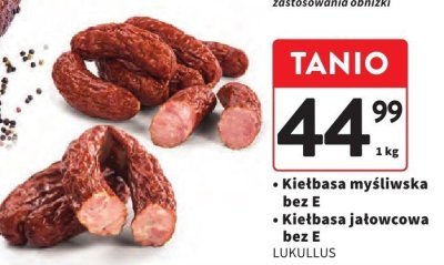 Kiełbasa myśliwska bez E LUKULLUS promocja w Intermarche