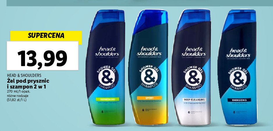Żel pod prysznic deep cleansing Head&shoulders promocja