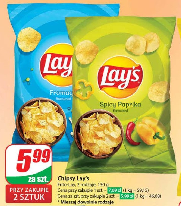 Chipsy pikantna papryka Lay's Frito lay lay's promocja w Dino