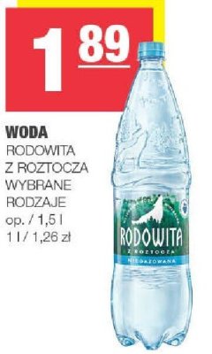 Woda Rodowita z roztocza promocja w SPAR