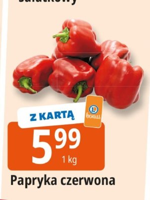 Papryka czerwona promocja w Leclerc