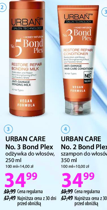Odżywka do włosów Urban care no 3 bond plex promocja