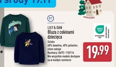 Bluza z cekinami dziecięca promocja w Aldi