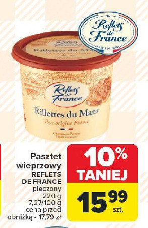 Pasztet wieprzowy rilettes z mans Reflets de france promocja w Carrefour Market