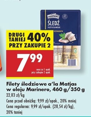 Filety 艣ledziowe a'la matjas w oleju Marinero promocja