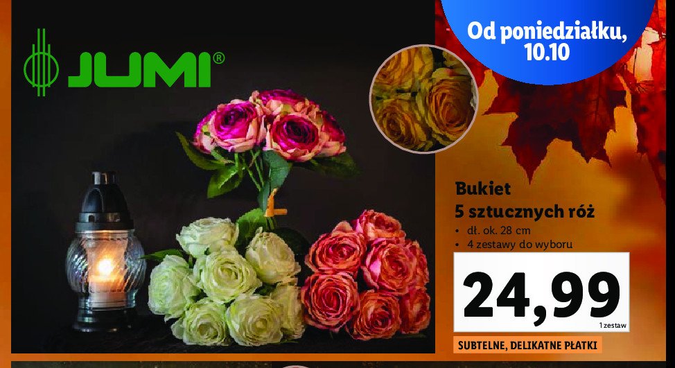 Bukiet sztucznych róż Jumi promocja