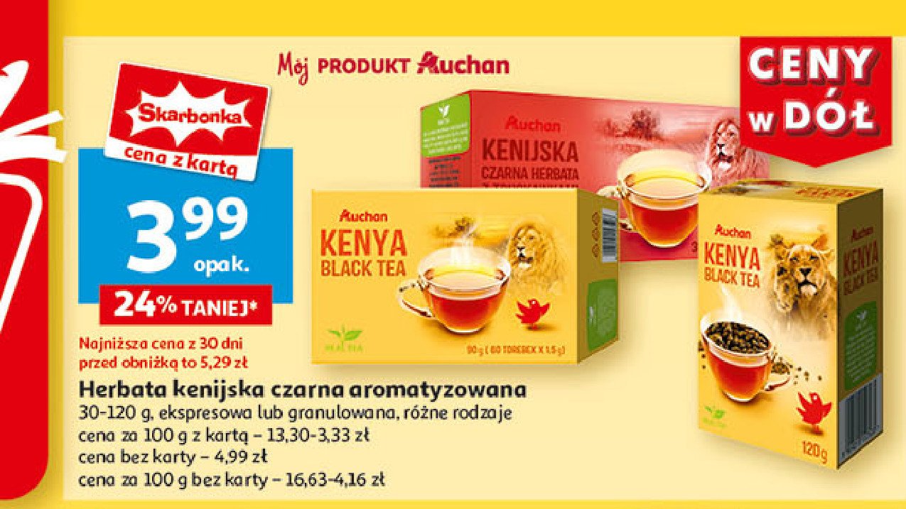 Herbata kenya Auchan promocja