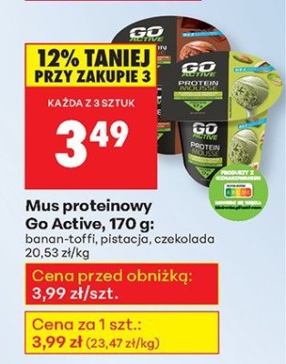Mus proteinowy banan-toffi promocja w Biedronka
