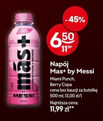 Napój Mas+ by Messi Miami Punch, Berry Copa promocja w Żabka