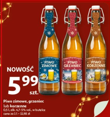 Piwo zimowe 0.5l promocja w Auchan