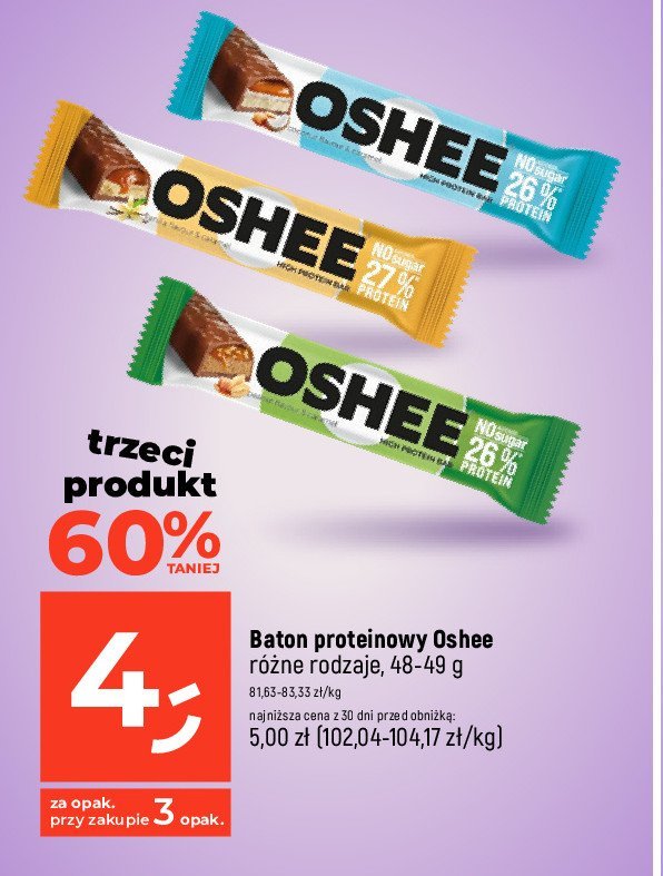 Baton waniliowy Oshee protein promocja