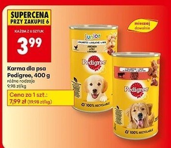 Karma dla psa 400 g, różne rodzaje promocja w Biedronka