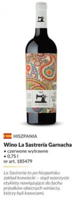 Wino La Sastreria Garnacha czerwone wytrawne promocja w Makro