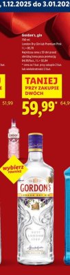Gin Gordon's London Dry 700 ml promocja w Lidl