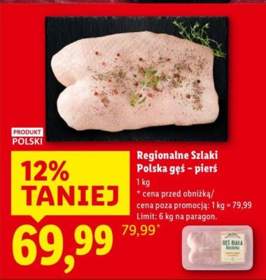 Gęś - pierś promocja w Lidl
