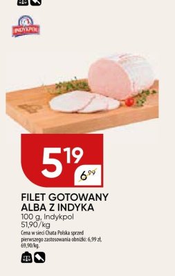 Filet gotowany alba z indyka Indykpol promocja w Chata Polska