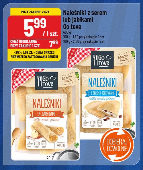 Naleśniki z jabłkami Gotove promocja