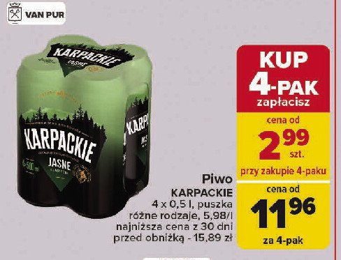 Piwo Karpackie jasne promocja