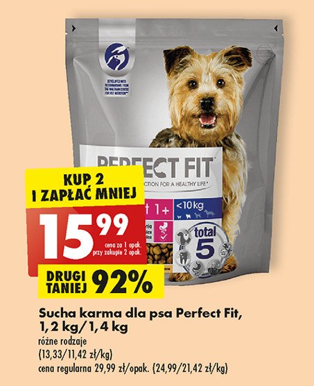 Karma dla psa junior 1+ Perfect fit promocja
