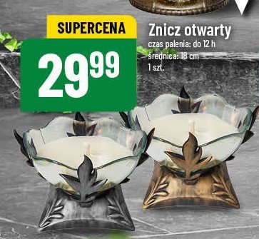 Znicz otwarty 18 cm promocja